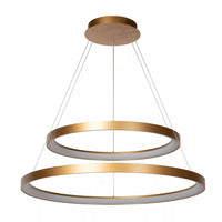 Lucide VIDAL dæmpbar LED-pendel 92W 2700K mat guld messing Ø 78 cm