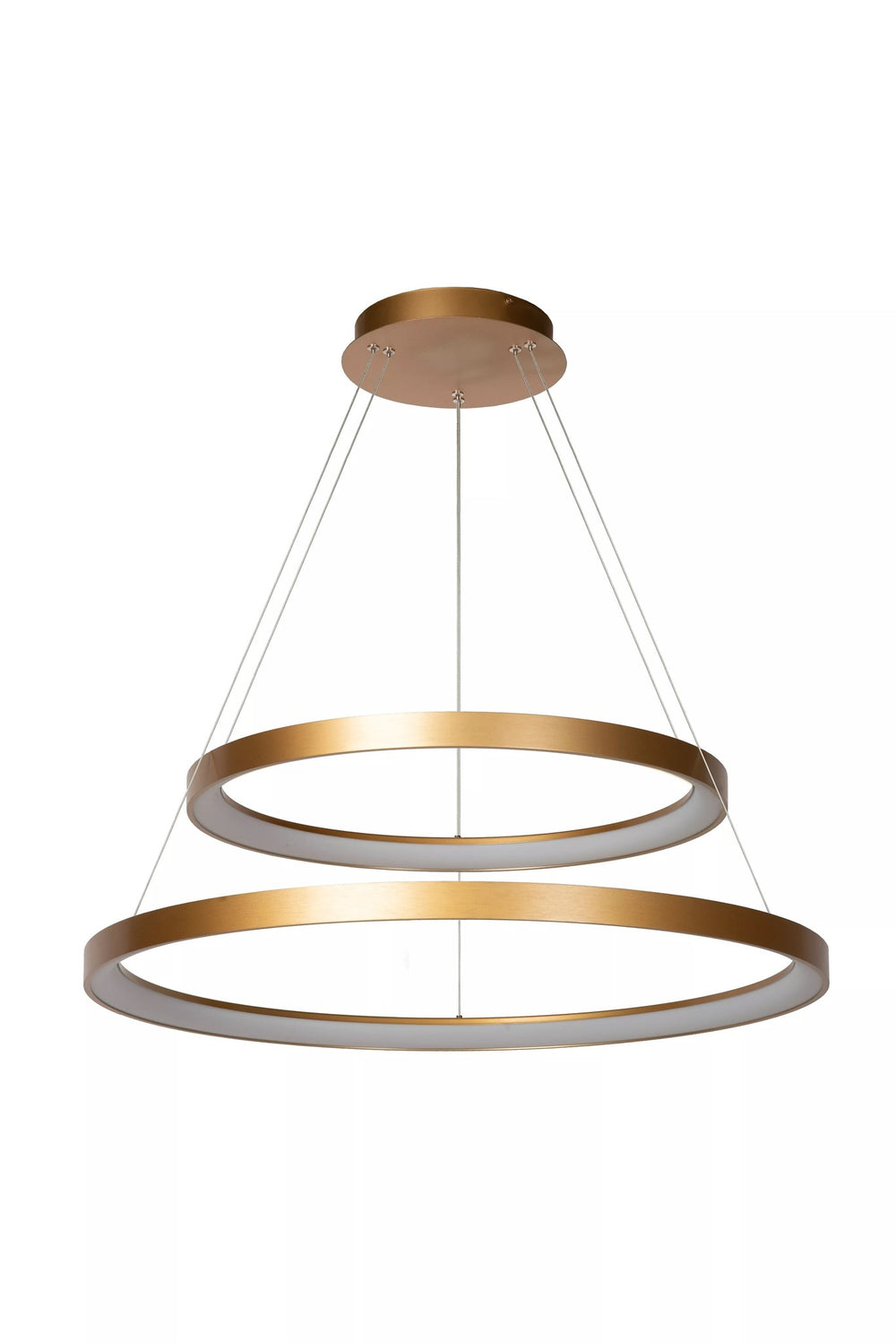 Lucide VIDAL dæmpbar LED-pendel 92W 2700K mat guld messing Ø 78 cm