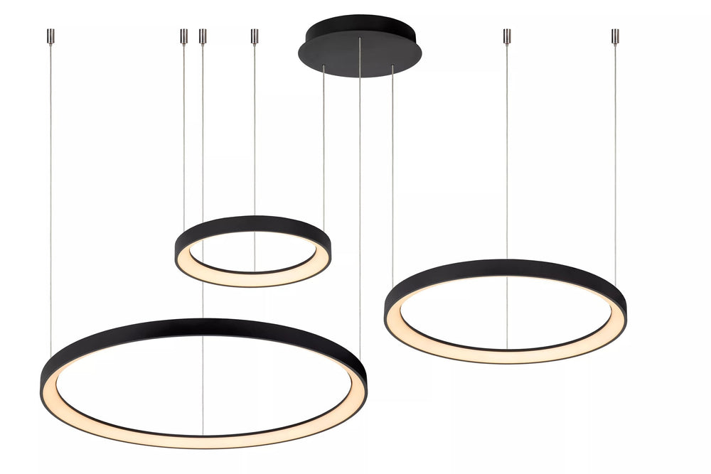 Lucide VIDAL LED pendellampe 78 cm sort 120W 2700K dæmpbar