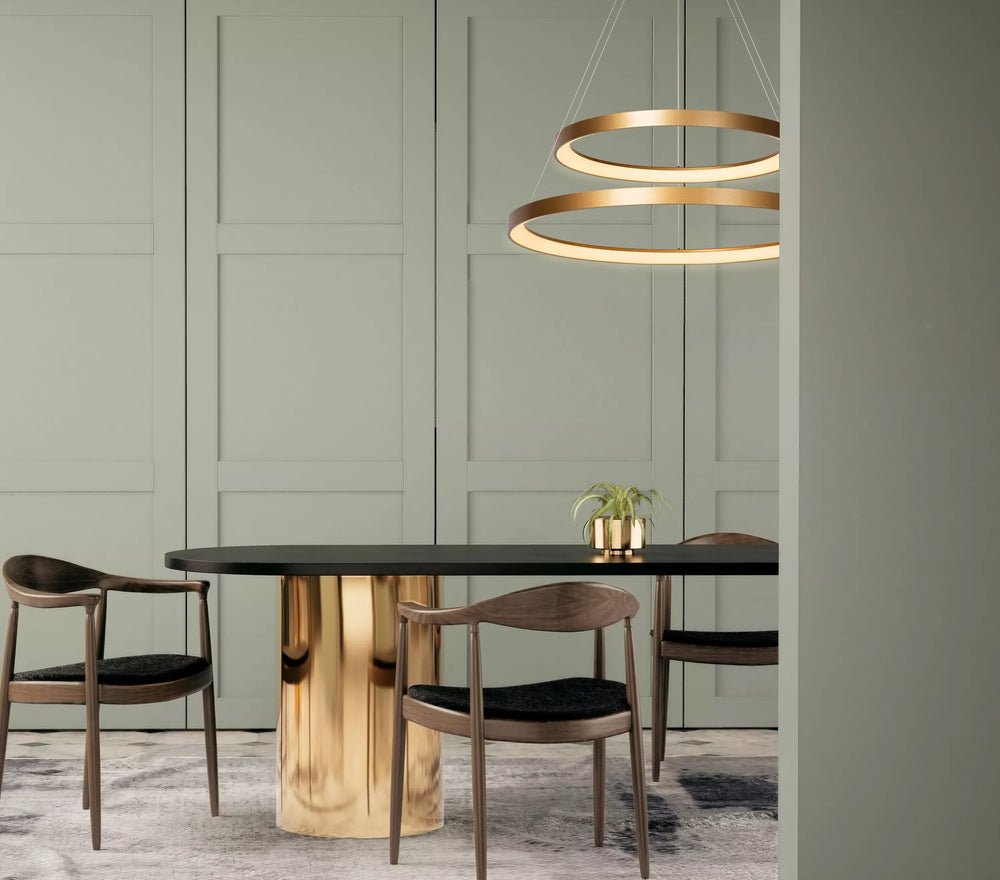 Lucide VIDAL LED pendellampe, dæmpbar 92W 2700K, Ø78cm, IP20, CRI 80, mat guld messing finish