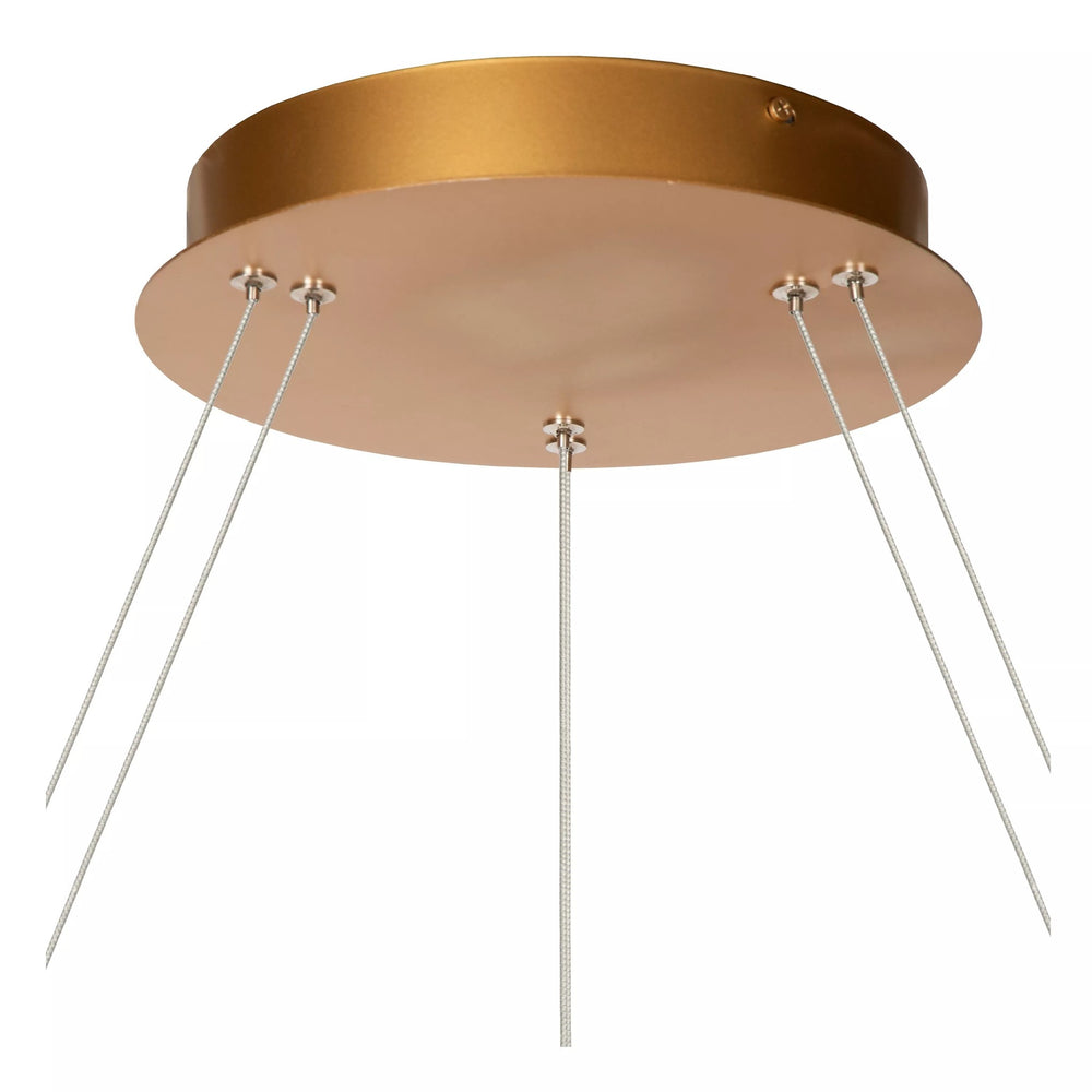 Lucide VIDAL dæmpbar LED-pendel 92W 2700K mat guld messing Ø 78 cm