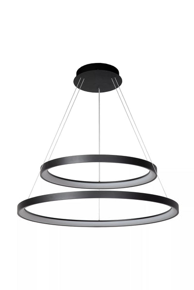 Lucide VIDAL LED pendellampe Ø78cm dæmpbar 92W 2700K Sort moderne hængelampe