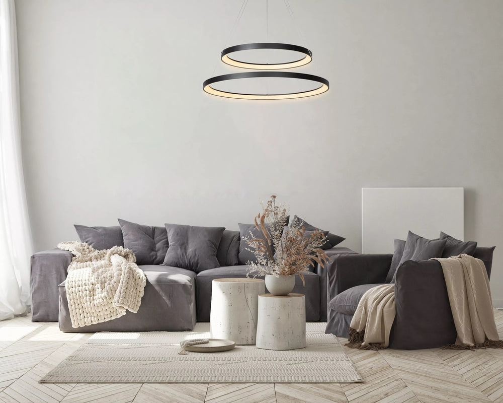 Lucide VIDAL pendellampe Ø78 cm LED 92W 2700K dæmpbar sort