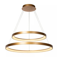 Lucide VIDAL dæmpbar LED-pendel 92W 2700K mat guld messing Ø 78 cm