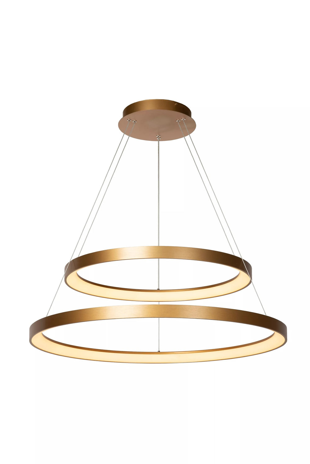 Lucide VIDAL dæmpbar LED-pendel 92W 2700K mat guld messing Ø 78 cm