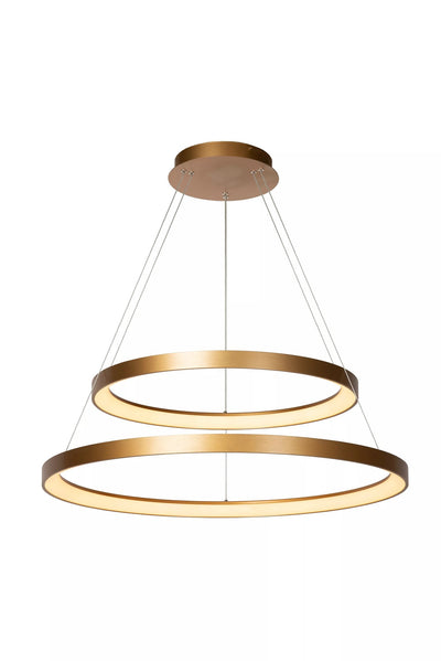 Lucide VIDAL LED pendellampe, dæmpbar 92W 2700K, Ø78cm, IP20, CRI 80, mat guld messing finish