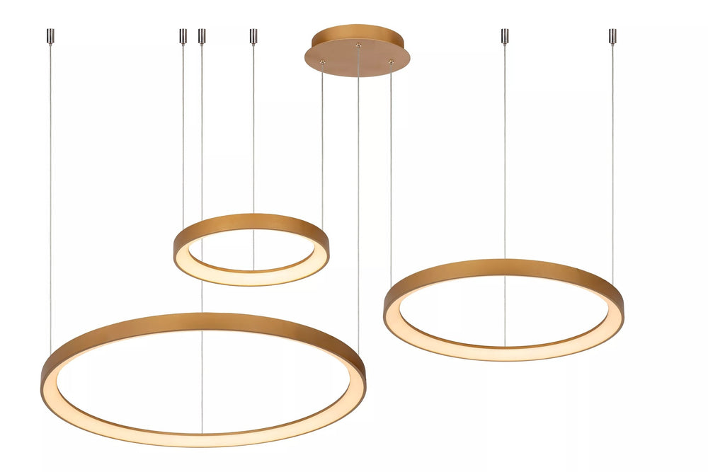 Lucide Vidal LED pendellampe Ø78 cm 2700K mat guld