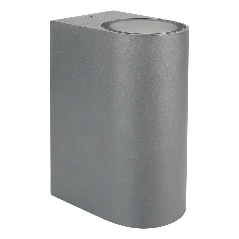 Spectrum LED væglampe udendørs op og ned IP54 Grå GU10 2x6W hus polycarbonat