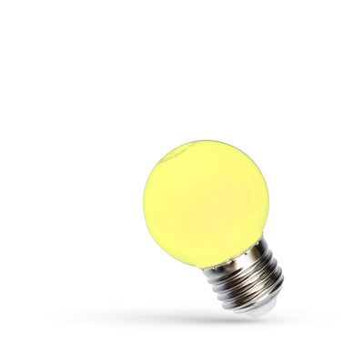 Spectrum LED Kugle G45 E27 230V 1W Gul 270° Stråle Ikke Dæmpbar Indendørs Pære