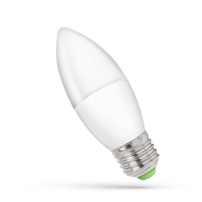 Spektrum LED-Kertepære C37 E27 varm hvid 3000K 6W 520 lumen 160° - perfekt stemning i hjemmet
