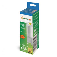Spectrum LED-lampe G9 2.5W 230V 6000K keramisk med 210 lumen, CRI 80, ikke dæmpbar, koldt hvidt lys og 100° vinkel