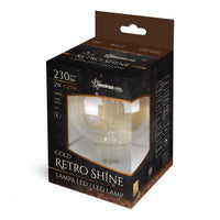Spectrum LED bulb g125 E27 230V 2W 2400K warm white for atmospheric lighting 230 lumens retro design