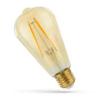 Spectrum LED lamp E27 2W with 240 lumen and 2400K warm white light, 300° beam angle, retro design, 17000 hours lifespan