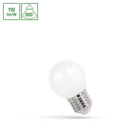 Spectrum LED-lampe p45 e27 4000K, 5.5W med 650 lumen og 300° strålevinkel til indendørs brug