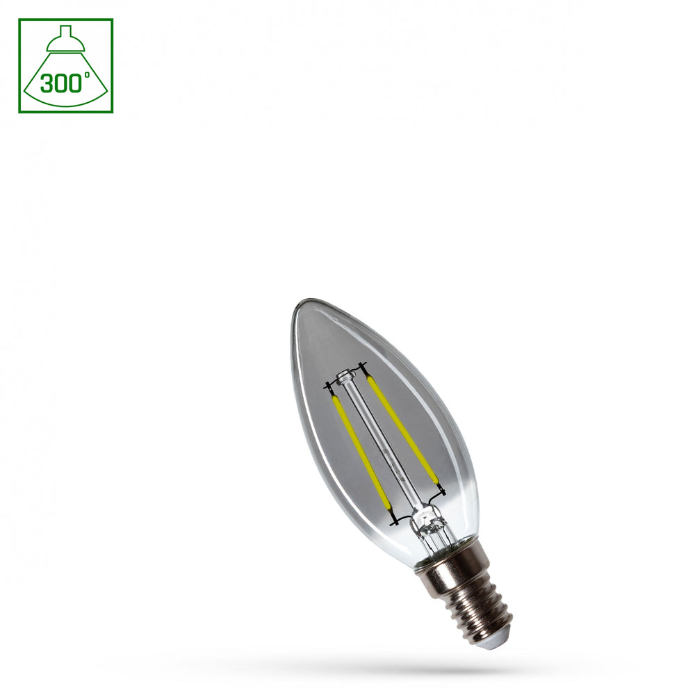 Spectrum LED C35 E14 230V 3W 4000K NW 150 lumen til indendørs belysning