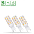 Spectrum LED G9 230V 4W kold hvid dæmpbar med 6000K og 440 lumen, 270° strålingsvinkel, 2 års garanti, 3-pack