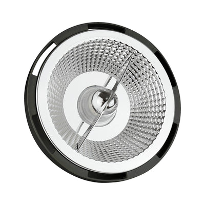 Spectrum LED AR111 GU10 12W 3000K sort med 1050 lumen, 45 graders vinkel, varm hvid, 50.000 timer, 2 års garanti