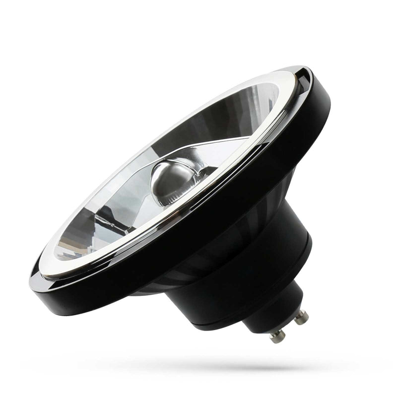 Spectrum LED AR111 GU10 230V 12W, 860 lumen, 4000K, sort, smal strålevinkel, &gt;80 CRI, 50000t levetid