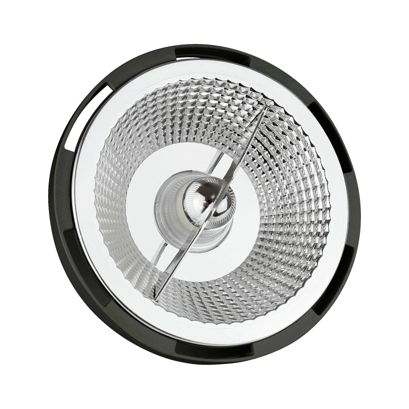 Spectrum LED AR111 GU10 230V 12W, 860 lumen, 4000K, sort, smal strålevinkel, &gt;80 CRI, 50000t levetid