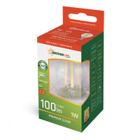 Spectrum LED-pære G45 E14 2700K 230V 1W varm hvid, 100 lumen, 300° strålevinkel, energibesparende og holdbar