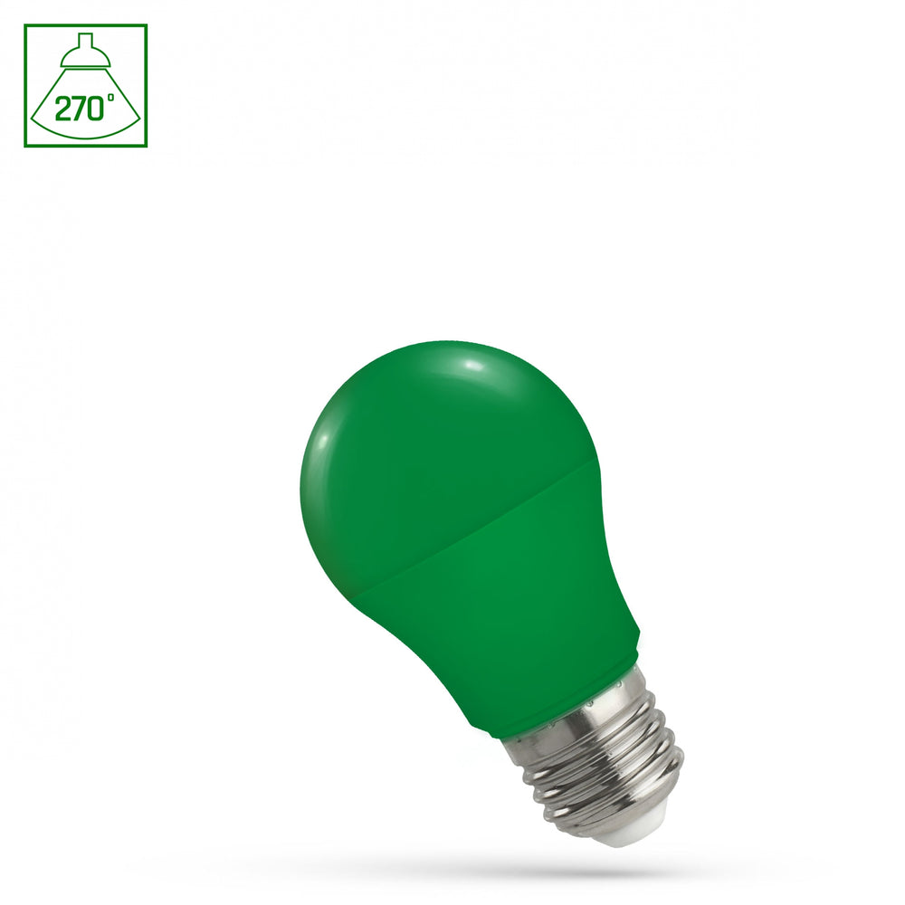 Spectrum LED GLS A50 E27 4.9W green light 230V 270° illumination