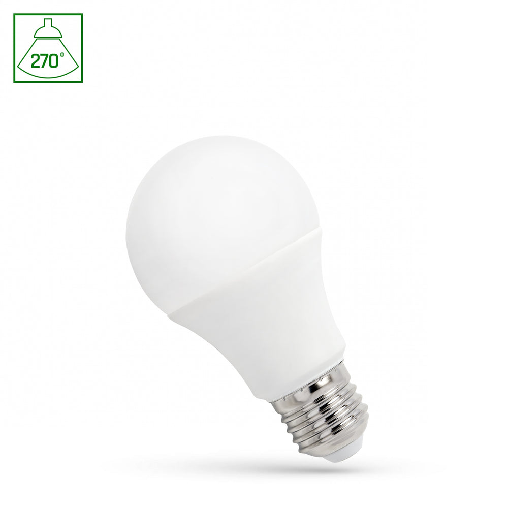 Spectrum LED A60 9W E-27 varm hvid lampe 3000K, 820 lumen, IP20, ikke dæmpbar, 230V, CRI &gt;80, 270° lysvinkel