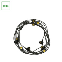 Spectrum 5m LED lyskæder, 10xE27, sort, IP44, 250V, indendørs/udendørs, -20/+40°C