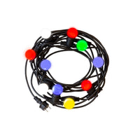 Spectrum 5m LED lyskæder, 10xE27, sort, IP44, 250V, indendørs/udendørs, -20/+40°C