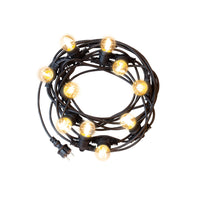 Spectrum 5m LED lyskæder, 10xE27, sort, IP44, 250V, indendørs/udendørs, -20/+40°C