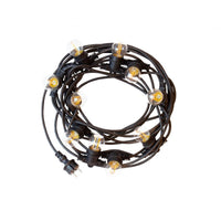 Spectrum 5m LED lyskæder, 10xE27, sort, IP44, 250V, indendørs/udendørs, -20/+40°C