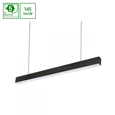 Spectrum allday inspire one 830 LED rørlampe 30W sort, 3000K, 4350 lumen, 115° overflade eller hængende armatur