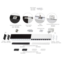 Spectrum allday inspire one 830 LED rørlampe 30W sort, 3000K, 4350 lumen, 115° overflade eller hængende armatur