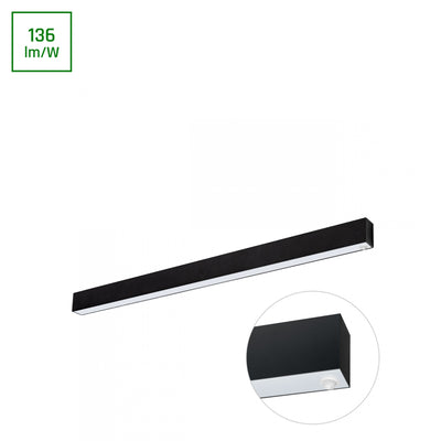 Spectrum Allday 36W LED sensorlampe med 4000K, 115° strålevinkel, 112cm sort, 4900 lumen, IP20, 2 års garanti