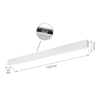 Spectrum Allday 36W LED bar, 4000K, 4900 useful lumens, 115° beam, IP20, white, 112cm, surface mount, 2 year warranty